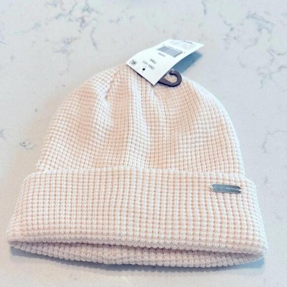 Women Steve Madden Waffle Beanie, winter hat size OS, tan/ pink - Picture 6 of 8